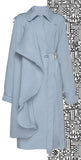 Olenich Wave Light Blu Trench Coat